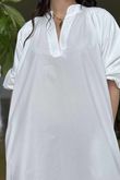 The Paloma Poplin Cotton Dress White